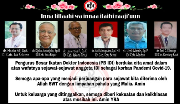 Akibat Corona, 9 Dokter Indonesia Meninggal dalam Sepekan