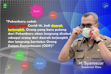 Gubri: Saat Ini Riau Miliki 3 Daerah Zona Merah Covid-19
