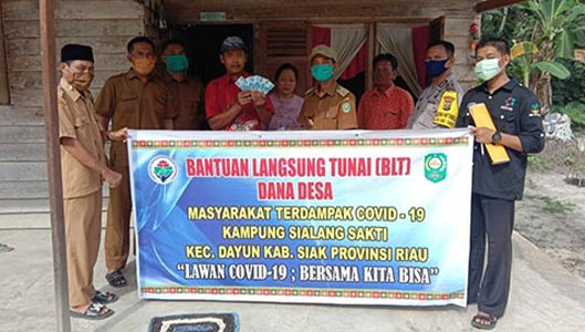 24 KK Kampung Sialang Sakti Terima BLT-DK Rp600 Ribu