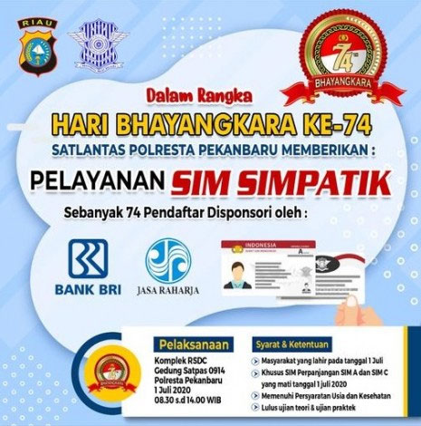 HUT Bhayangkara, Polresta Gratiskan Pengurusan SIM Warga Kelahiran 1 Juli
