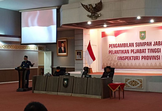 Sigit Juli Hendriawan Resmi Dilantik Sebagai Kepala Inspektorat Riau