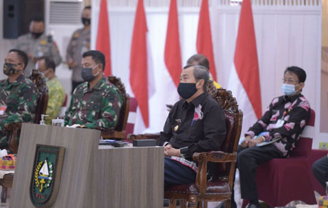 Gubri Ikuti Rakor Pencegahan Covid-19 dan Pilkada Serentak Tahun 2020 Secara Virtual