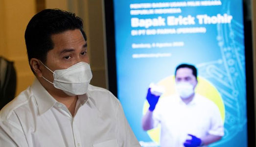 Erick Thohir Jamin Vaksin Corona Halal