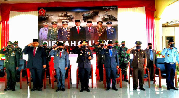 Forkopimda Rohul Ikuti HUT TNI Ke 75 Secara Virtual