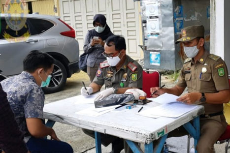 Satpol PP Riau Beri Teguran 25 Tempat Usaha di Jalan Paus