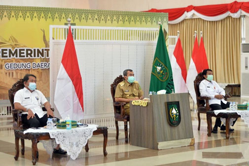 Provinsi Riau Terima DIPA dan TKDD Tahun 2021 dari Presiden RI secara Virtual