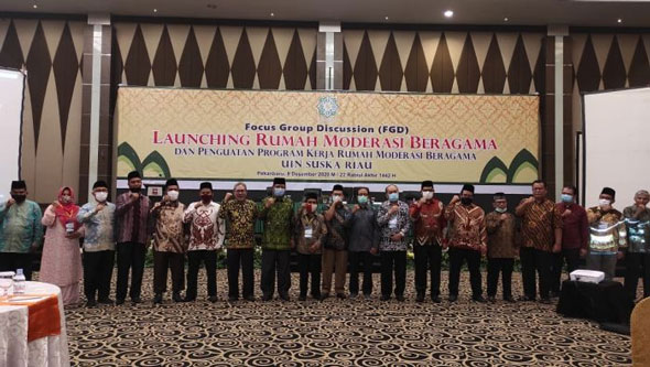 UIN Suska Teken MoU dengan Kesbangpol Riau Launching Rumah Moderasi Beragama