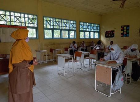 PTM di SMPN 5 Tambang, Guru Harus Lebih Kreatif