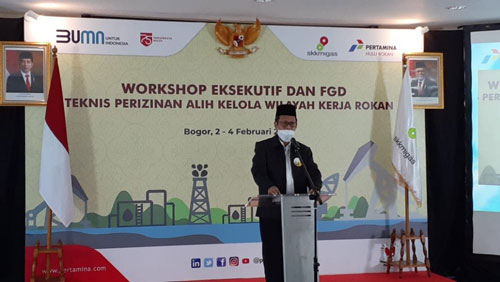 Plh Sekdaprov Riau Hadiri Workshop Eksekutif dan FGD Teknis Perizinan Alih Kelola Wilayah Kerja Rokan