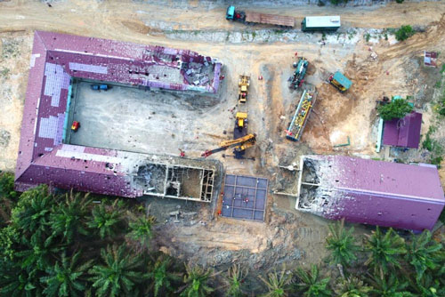 Penutupan Lubang Semburan Gas di Ponpes Al Ihsan Selesai Dikerjakan
