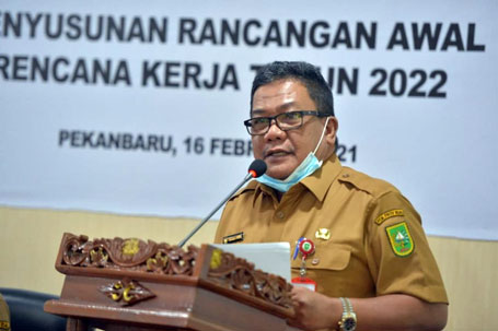 Kadiskominfotik Riau Pimpin Rapat Forum Perangkat Daerah Tahun 2021