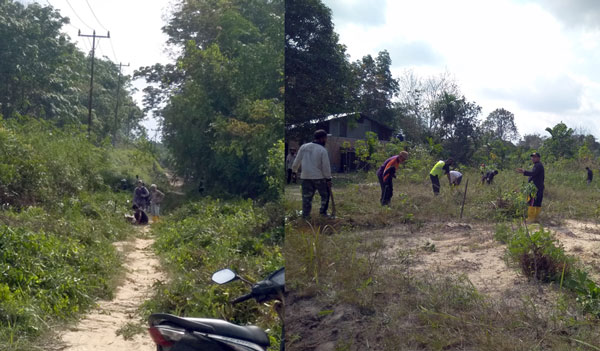 Percepat Pembangunan Infrastruktur, Masyarakat Industri Tenayan Laksanakan Goro di Jalan Tenayan Ujung