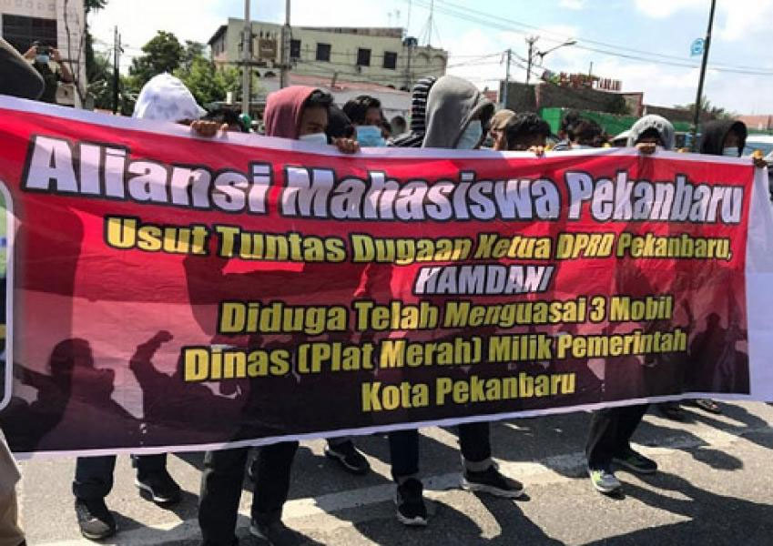 Meski Mendapat Ancaman, AMP Kawal Sampai Tuntas Kasus Mobdin Pimpinan DPRD Pekanbaru