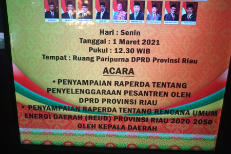 Rapat Paripurna DPRD Riau Batal Digelar