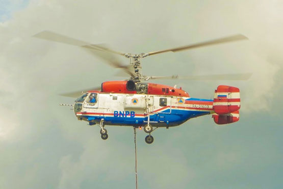 Helikopter Water Bombing Tiba di Riau, Besok Langsung 'Gass' Padamkam Karhutal di Rohil