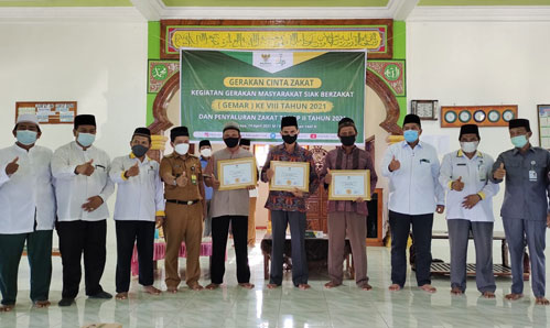 Baznas Kabupaten Siak Salurkan Zakat Konsumtif Tahap II Tahun 2021 kepada 1500 orang Mustahik
