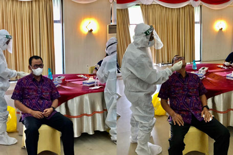 Bupati Suyatno Jalani Test Swab Untuk Hadiri Kunker Presiden