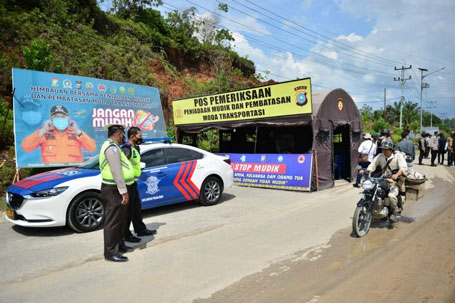 Hari Pertama Penyekatan Mudik Lebaran, Kapolda Riau: 54 Pos Sedang Bekerja