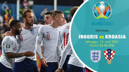 Inggris vs Kroasia di Piala Eropa 2020 / 2021: The Three Lions Diunggulkan
