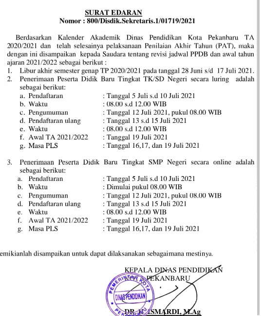 PPDB Akan Diumumkan Senin Pekan Depan