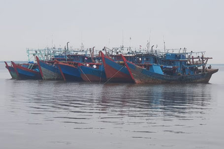 7 Kapal Pukat Harimau Diamankan KKP di Perairan Rohil