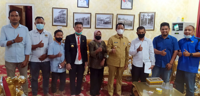 Hasil Audiensi, Pelantikan PWI Rohil Akan Dihadiri Bupati Afrijal Sintong
