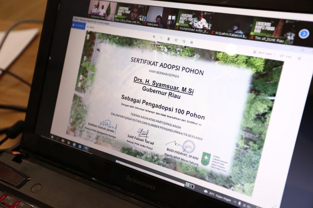 Gubernur Riau: Manfaat Donasi Pohon untuk Masyarakat Pengelola Hutan