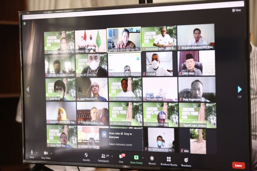 Dirjen PSKL- KLHK Dukung Penuh Program Adopsi Pohon Riau