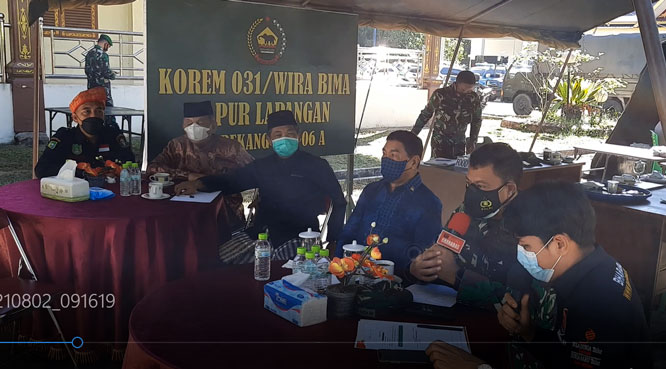 Bersama LAM Riau, Korem 031/WB Taja Talkshow Bakti Sosial Dapur Lapangan
