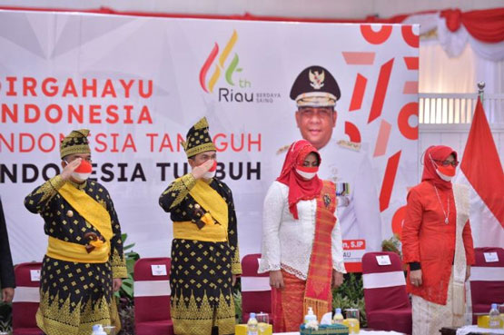 Gubri Ikuti Upacara Peringatan Detik-detik Proklamasi Bersama Presiden Jokowi Secara Virtual