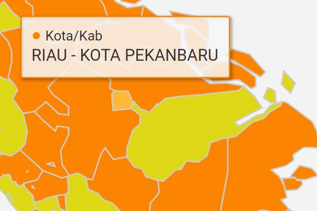 Peta Risiko Pekanbaru di Zona Orange, Jangan Lengah Tetap Patuhi Prokes COVID-19