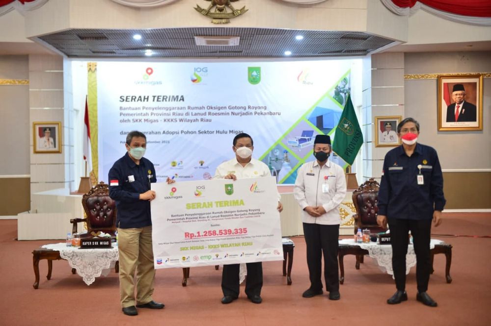 Sekdaprov Riau Ucapkan Terima Kasih Atas Bantuan SKK Migas Untuk Rumah Oksigen Gotong Royong