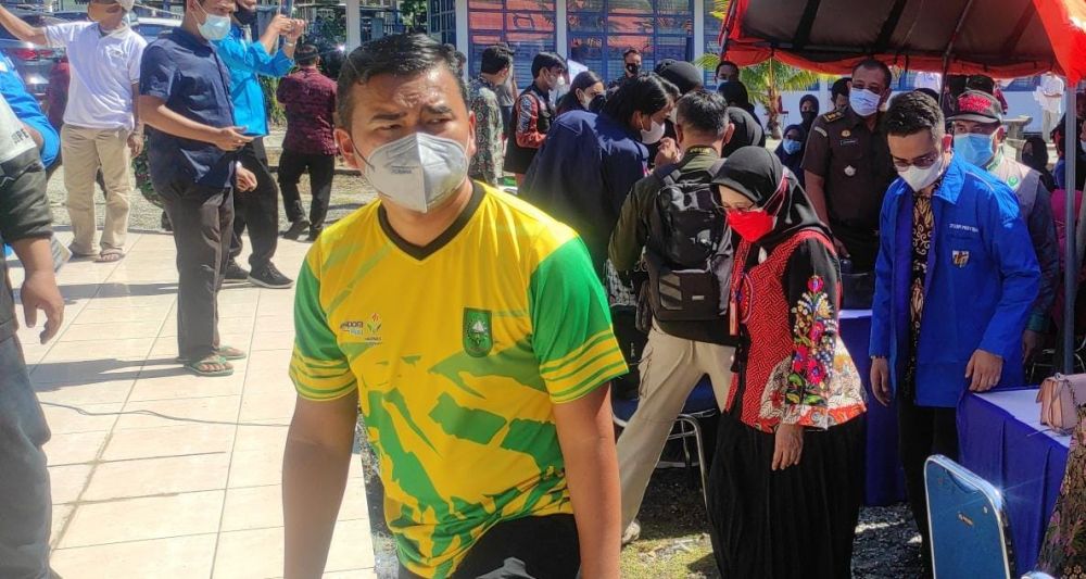 Kadispora Riau Dukung Vaksinasi Massal KNPI Riau : Semoga Bermanfaat