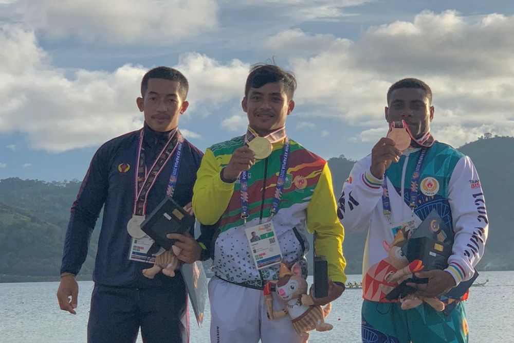 PON XX Papua, Sumbang Medali Emas Nopriadi Penuhi Target Dayung Riau