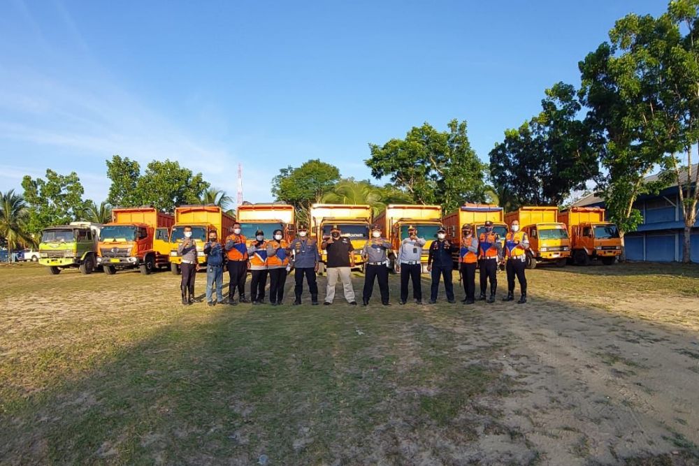 Razia di Kuansing, Tim Gabungan Kandangkan 11 Truk ODOL