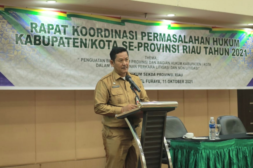 Buka Rakor Permasalahan Hukum, Ini kata Asisten I Setdaprov Riau