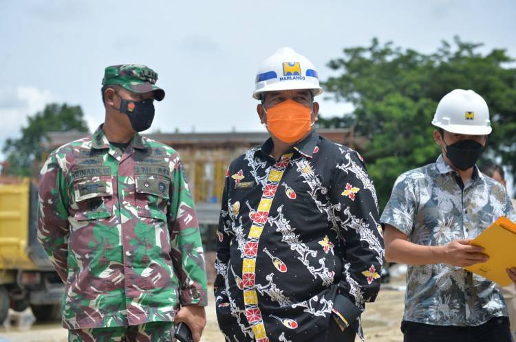 Wakil Gubenur Riau Tinjau Pembangunan Gedung Makorem 031/Wira Bima