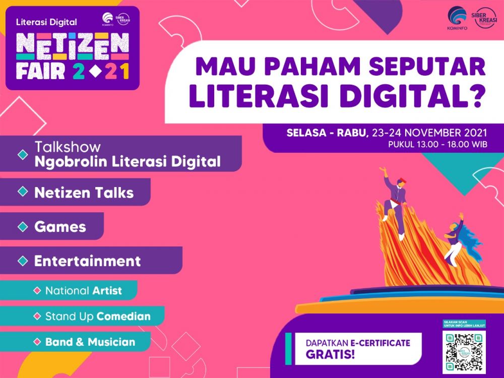 Kominfo Ajak Masyarakat Indonesia Makin Cakap Digital melalui Literasi Digital Netizen Fair 2021