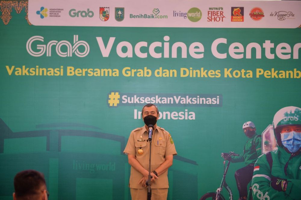 Tinjau Vaksinasi Grab Bersatu, Ini kata Gubernur Riau