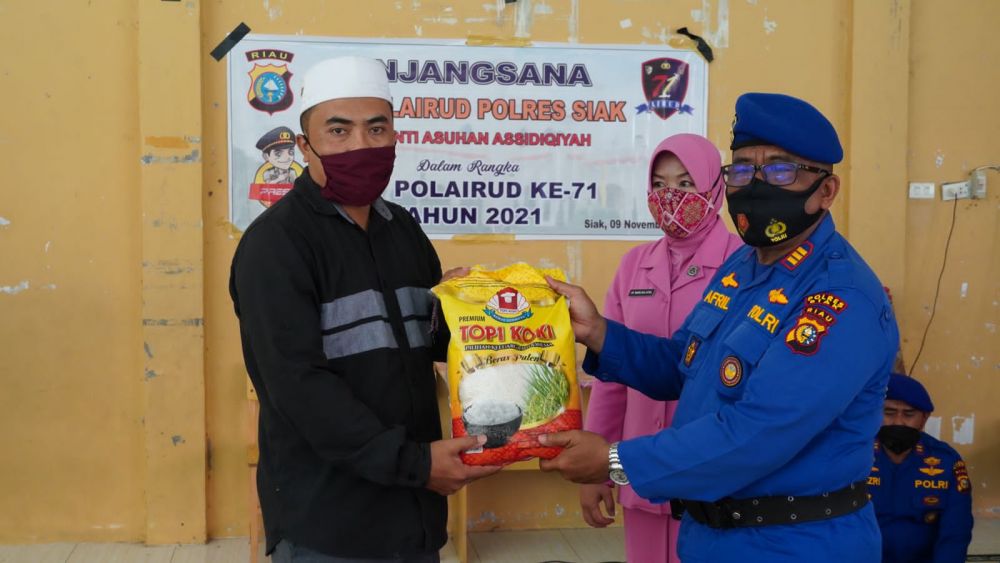 Satpolairud Polres Siak Lakukan Anjangsana Ke Panti Asuhan Asiddiqiyah