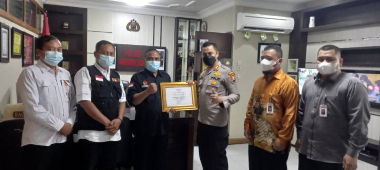 Ikut Sukseskan Pilkada 2020, Polres Inhu Terima Penghargaan dari Bawaslu