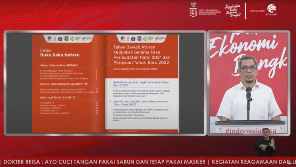 Kominfo Luncurkan Buku Saku Tanya Jawab Nataru 2021/2022 dan Jingle COVID-19