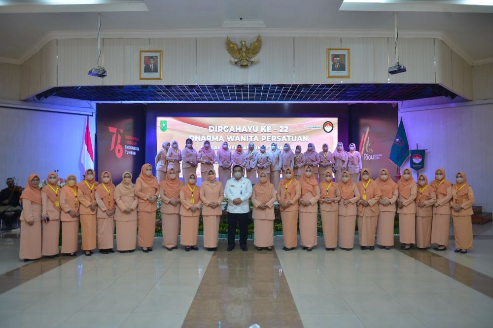 Dharma Wanita Persatuan Riau Gelar Puncak Peringatan HUT DWP ke 22