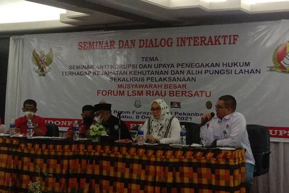 Forum LSM Riau Bersatu Taja Seminar Kejahatan Hutan Dan Alih Fungsi Lahan