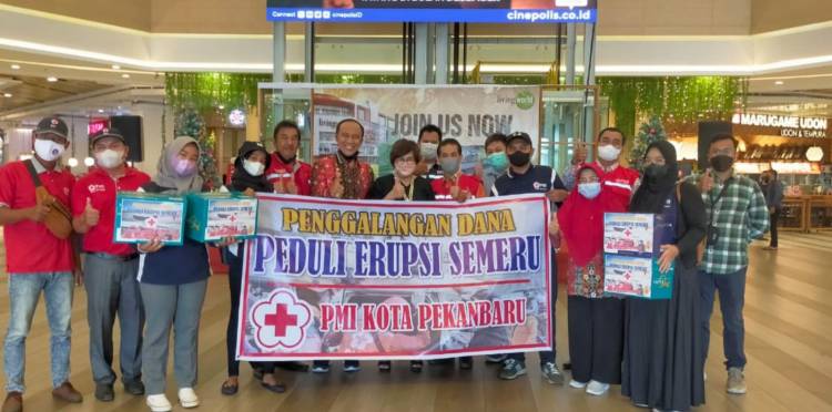 PMI Pekanbaru Buka Donasi Kemanusiaan untuk Korban Erupsi Semeru