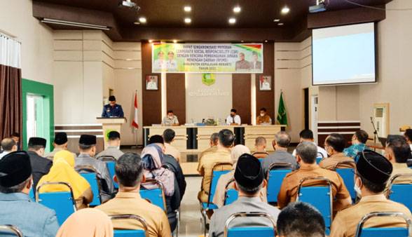 Rapat Singkronisasi CSR Bupati HM Adil Minta Perusahan Wajib Perhatikan Lingkungan
