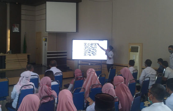 Kominfo Meranti Sosialisasi Sistem Absensi Elektronik Berbasis Smartphone