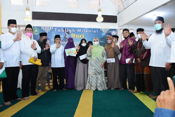 Bupati Bengkalis Kasmarni Hadiri Tabligh Akbar Milenial Duri