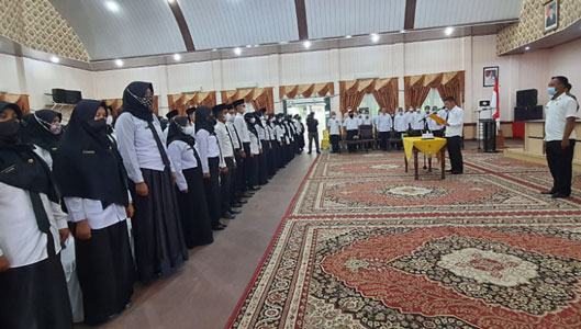 Bupati Rohil Serahkan 226 SK CPNS Menjadi PNS Formasi 2018