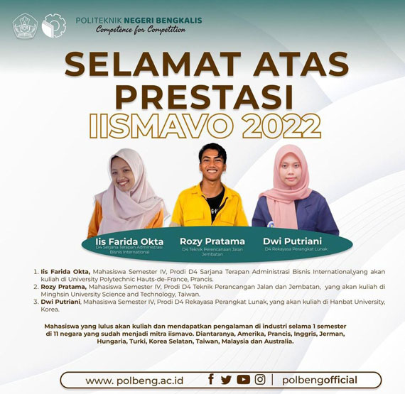 3 Mahasiswa Polbeng Lulus Program Flagship Kampus Merdeka Iismavo 2022
